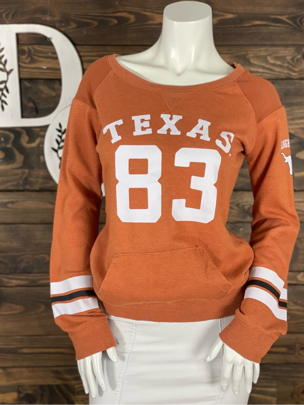Colosseum | Texas Longhorns Burnt Orange Pullover Crewneck Sweatshirt Athletic